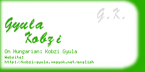 gyula kobzi business card
